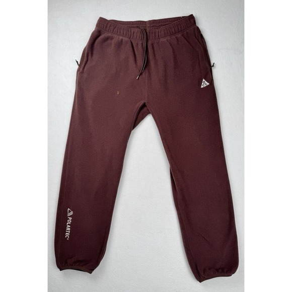 Nike ACG Polartec Fleece Pants CV0658-227 Men's Large Dark Wine Burgundy